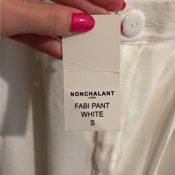 Elegant Linen-Like White Wide Leg Pants - Picture 3 of 8